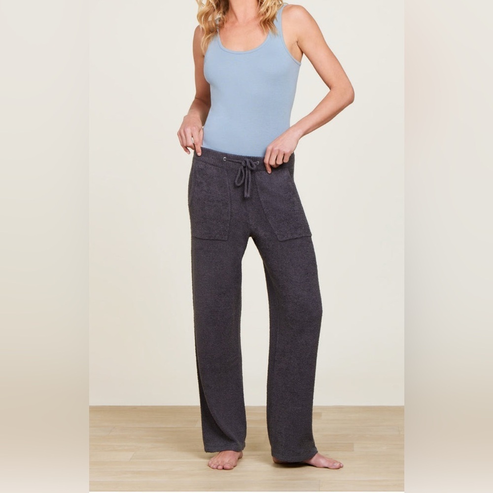 Barefoot Dreams Womens  Cozychic Lite Patch Pocket Long Pant, Grey Sz M